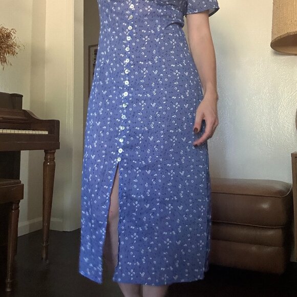 The V Neck Split Floral Dress | M | RIHOAS - Picture 3 of 7